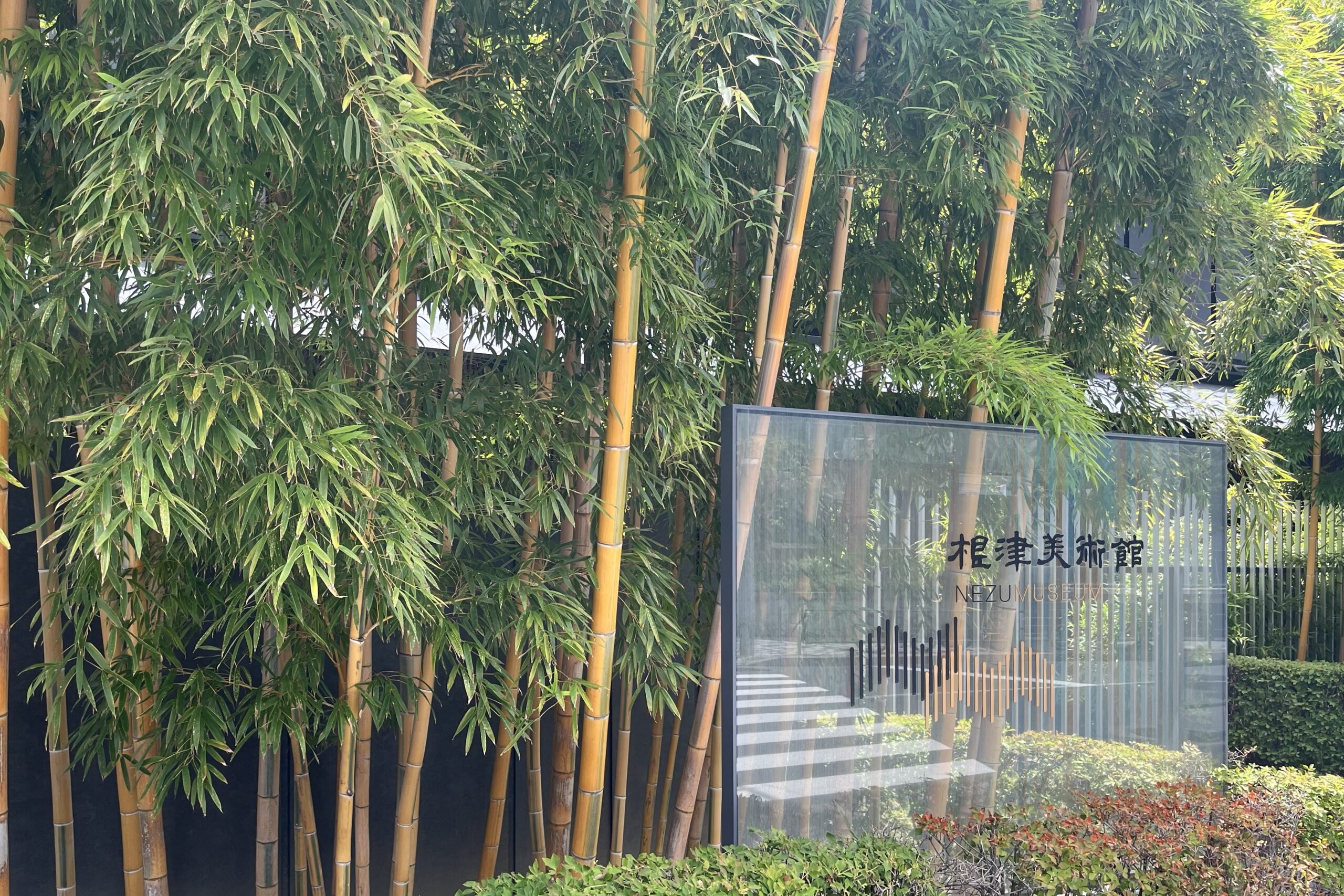 The bamboo-lined entrance path to the Nezu Museum in Aoyama, Tokyo